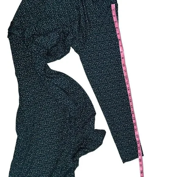 NEW Boden Abigail Jersey Dress Long Sleeve Mini Polka Dots Gathered Waist sz 16 - Picture 8 of 9